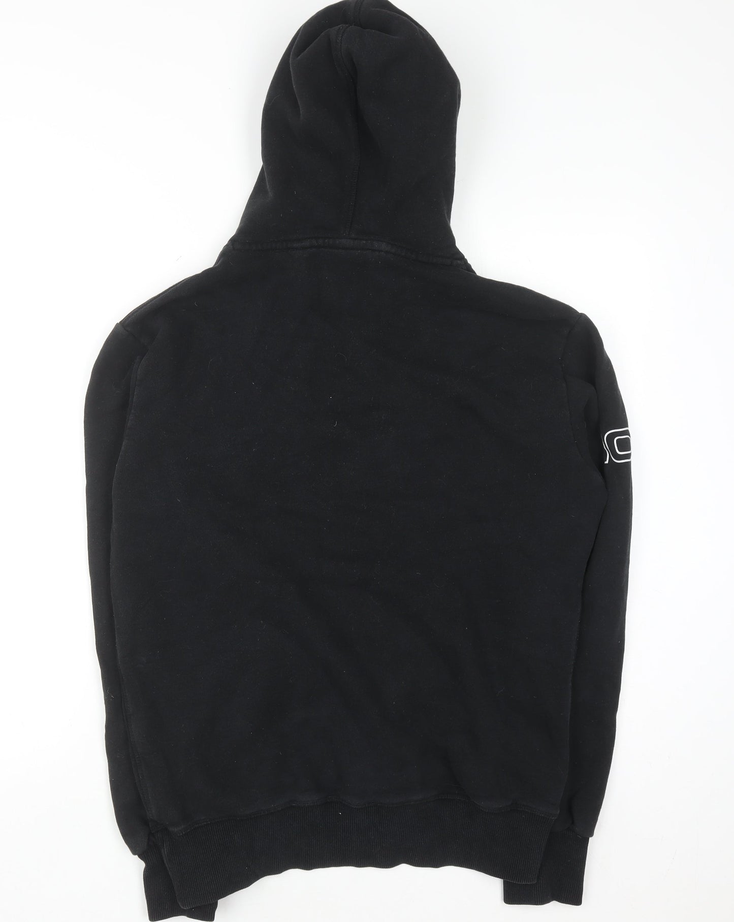Superdry Men's Black Graphic Pullover Hoodie M Regular Fleece Athletic
