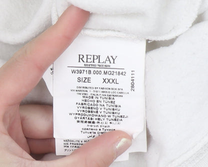 Womens UK Size 3XL Replay White Pullover Sweatshirt