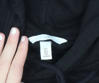Womens UK Size 16 H&M Black Pullover Hoodie