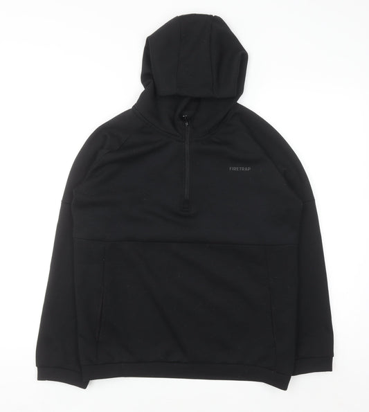 Boys UK Size 13 Years Firetrap Black Full Zip Hoodie