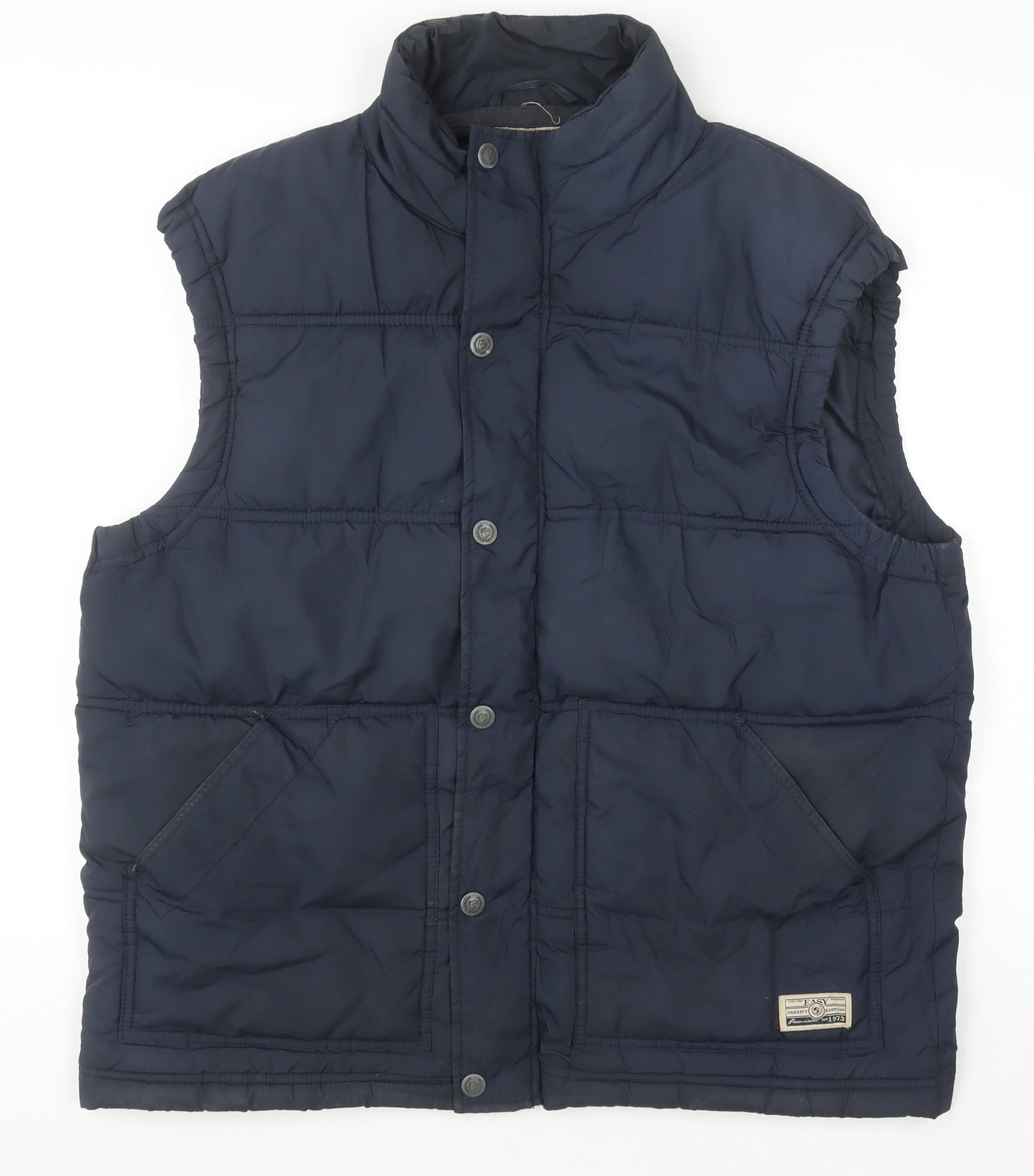 Mens UK Size L Easy Blue Puffer Jacket