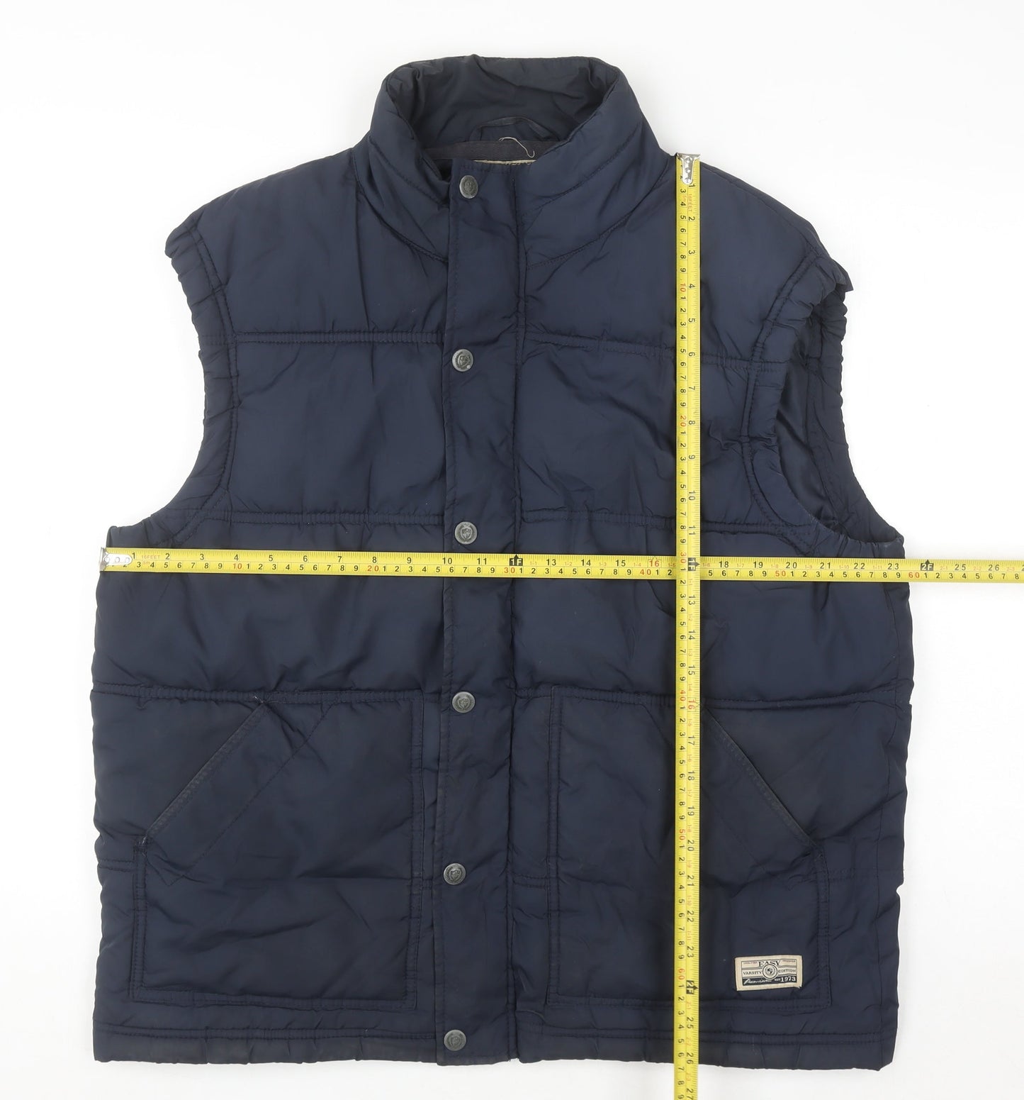 Mens UK Size L Easy Blue Puffer Jacket
