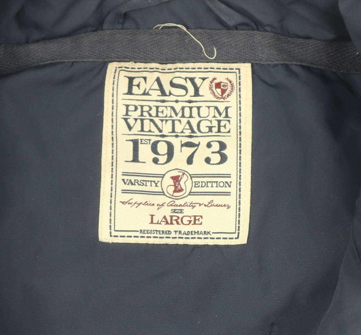 Mens UK Size L Easy Blue Puffer Jacket