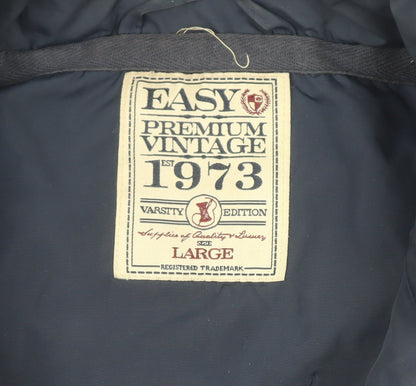 Mens UK Size L Easy Blue Puffer Jacket