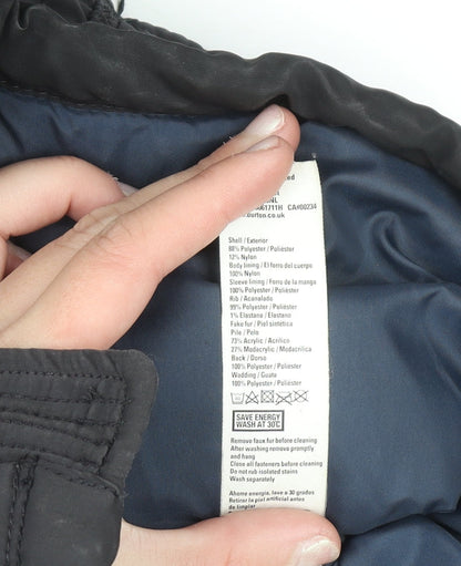 Burton Menswear London Men's Black Hooded Parka Jacket Size M