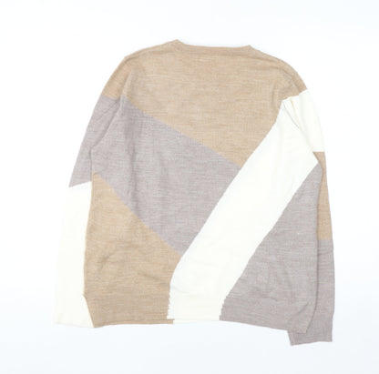 Womens UK Size 14 Marks and Spencer Beige Pullover Jumper