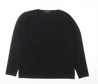Womens UK Size M Just Elegance Black Pullover Jumper