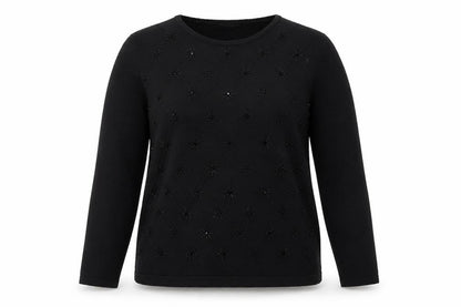 Womens UK Size M Just Elegance Black Pullover Jumper