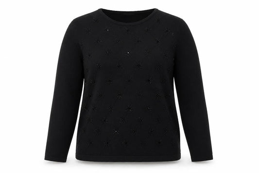 Womens UK Size M Just Elegance Black Pullover Jumper