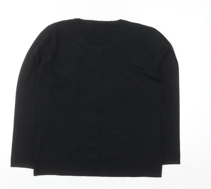 Womens UK Size M Just Elegance Black Pullover Jumper