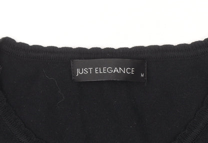 Womens UK Size M Just Elegance Black Pullover Jumper