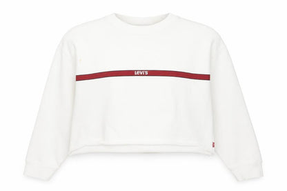 Levi's Women's White Crew Neck Pullover Sweatshirt Size S