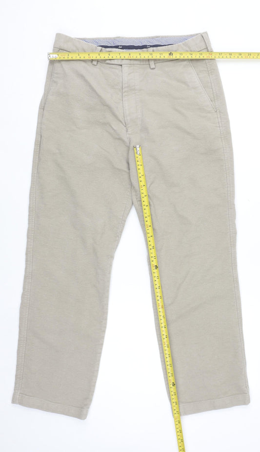 Mens UK Size S Samuel Windsor Regular Fit Chino Beige Trousers