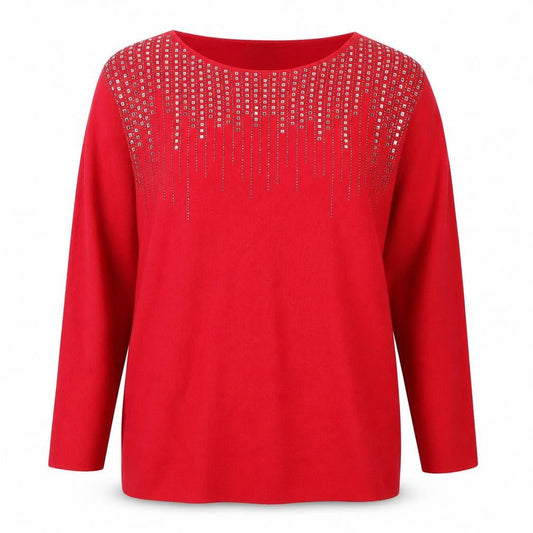 Womens UK Size 18 Roman Red Pullover Jumper