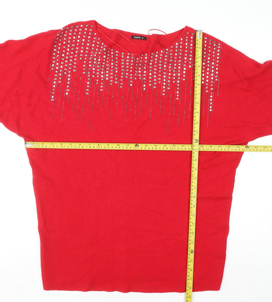 Womens UK Size 18 Roman Red Pullover Jumper