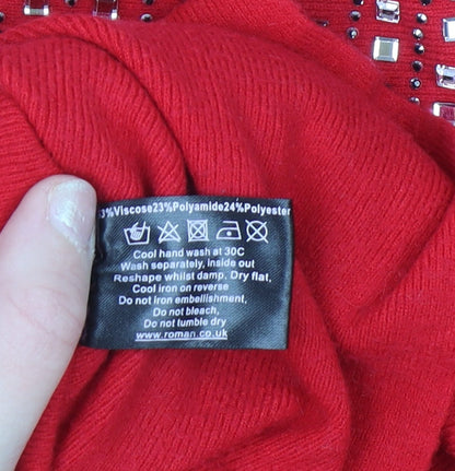 Womens UK Size 18 Roman Red Pullover Jumper