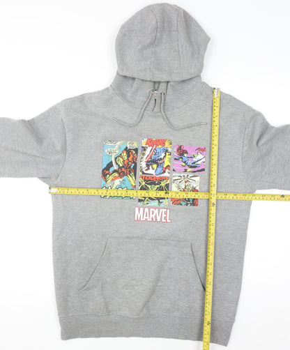 Marvel Men’s Grey Comic Graphic Pullover Hoodie M