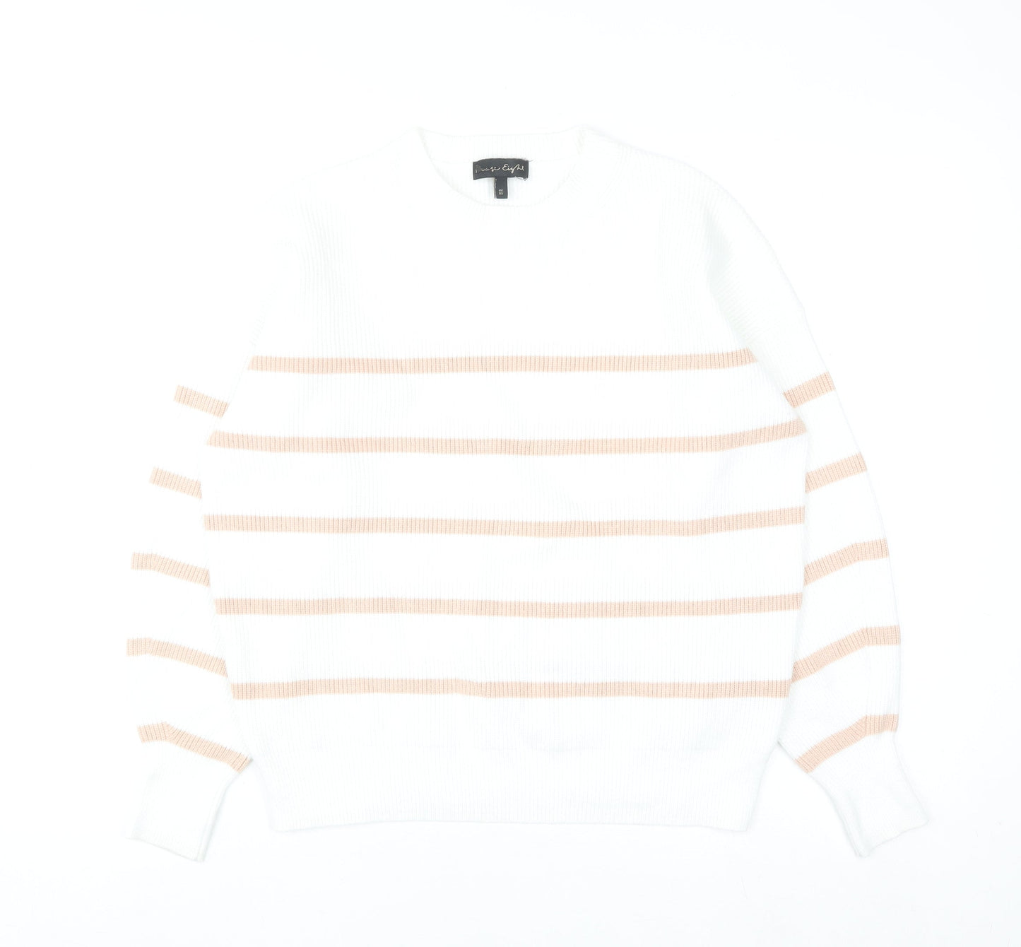 Phase Eight Women’s White Striped Knit Pullover Jumper XS