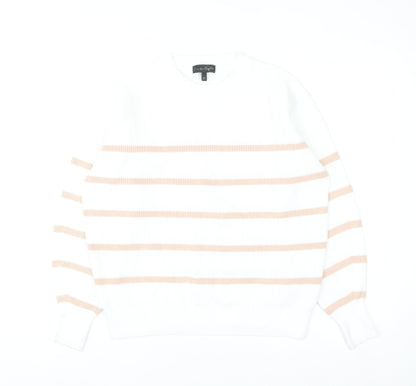 Phase Eight Women’s White Striped Knit Pullover Jumper XS