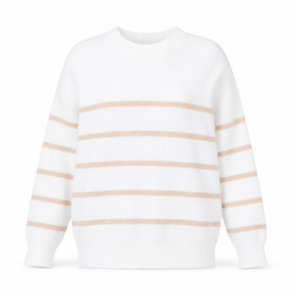 Phase Eight Women’s White Striped Knit Pullover Jumper XS