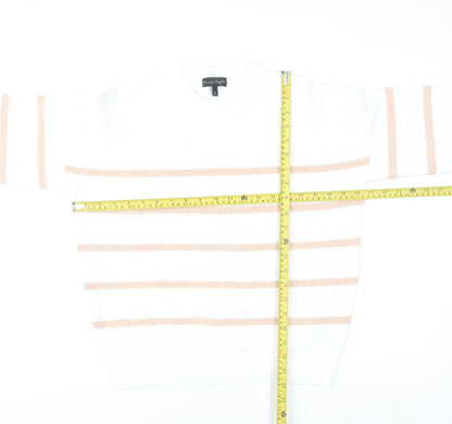 Phase Eight Women’s White Striped Knit Pullover Jumper XS