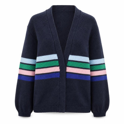 Womens UK Size L Sarte Blue Cardigan Jumper