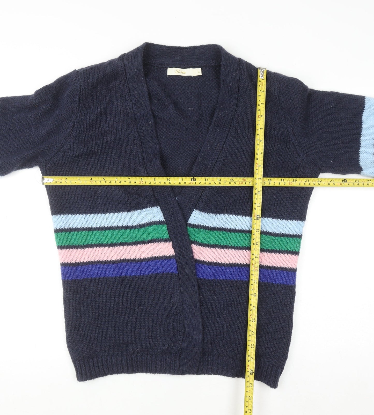 Womens UK Size L Sarte Blue Cardigan Jumper