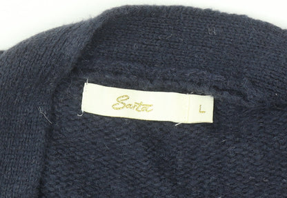 Womens UK Size L Sarte Blue Cardigan Jumper