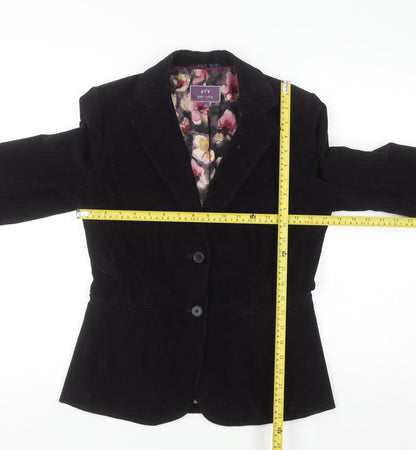 Marks and Spencer Per Una Black Corduroy Blazer Jacket Size 10