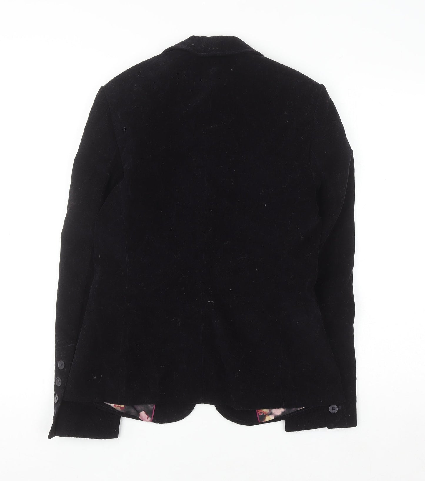 Marks and Spencer Per Una Black Corduroy Blazer Jacket Size 10
