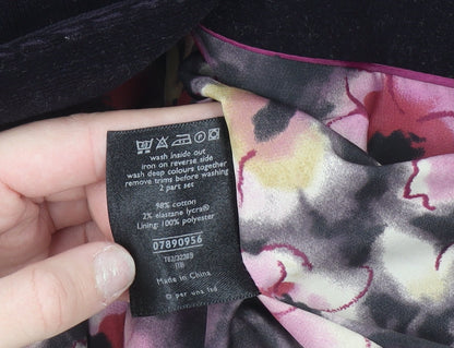 Marks and Spencer Per Una Black Corduroy Blazer Jacket Size 10