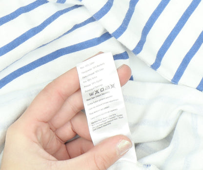 Joules Womens Multicoloured Striped Long Sleeve Cotton Top UK 10
