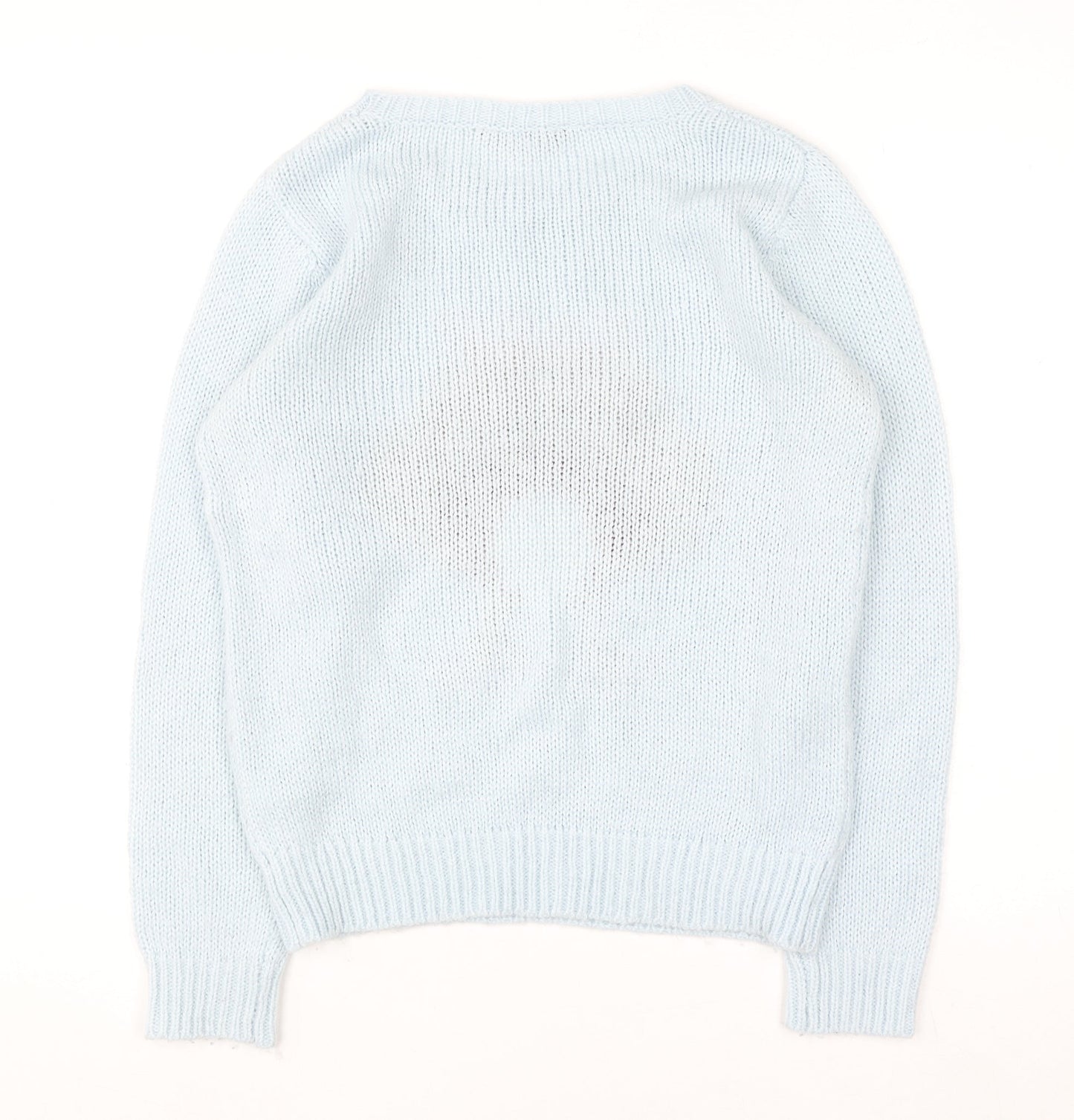 Dorothy Perkins Women’s Blue Christmas Robin Jumper Size 10
