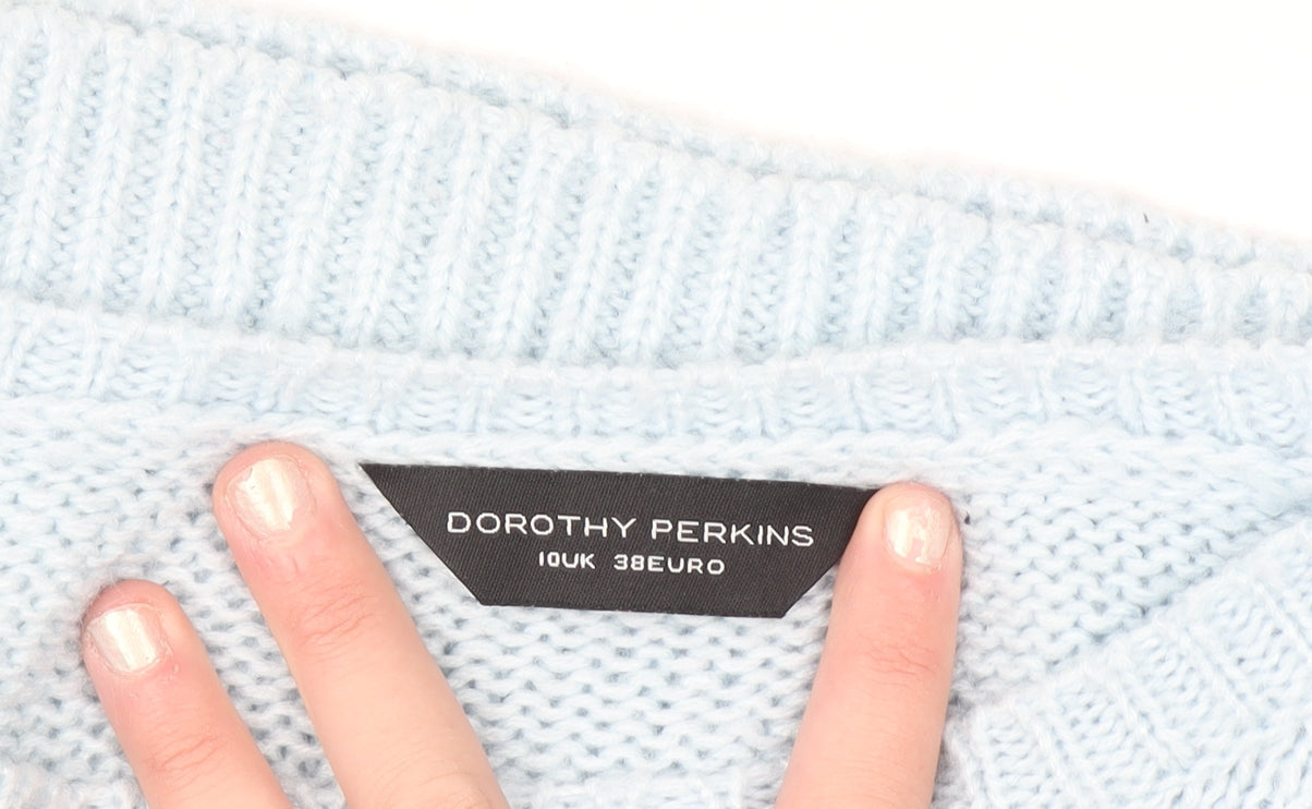 Dorothy Perkins Women’s Blue Christmas Robin Jumper Size 10