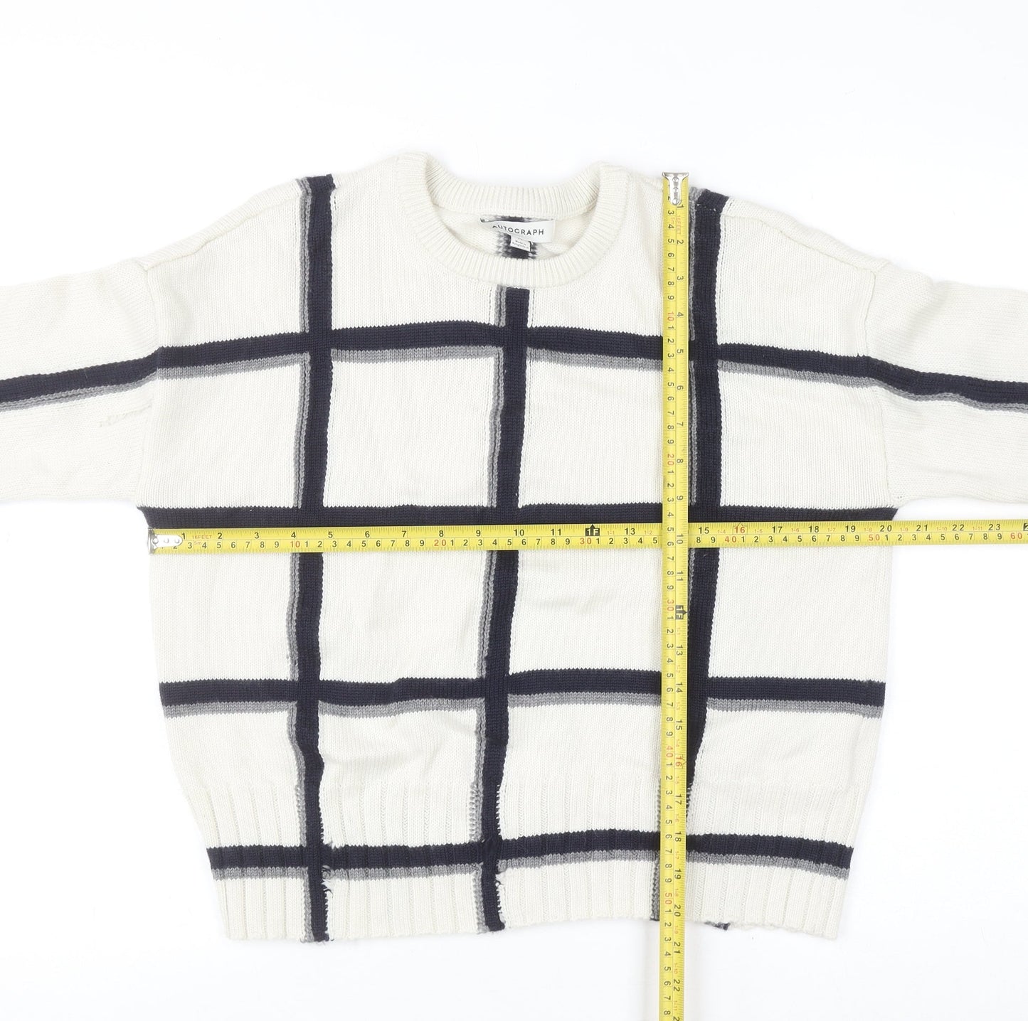 Womens UK Size M Marks and Spencer Ivory Pullover Jumper