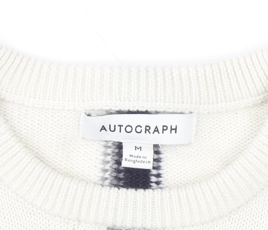 Womens UK Size M Marks and Spencer Ivory Pullover Jumper