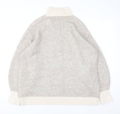 Womens UK Size L Marks and Spencer Beige Pullover Jumper