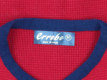 Womens UK Size M Errebe Red Cardigan Jumper