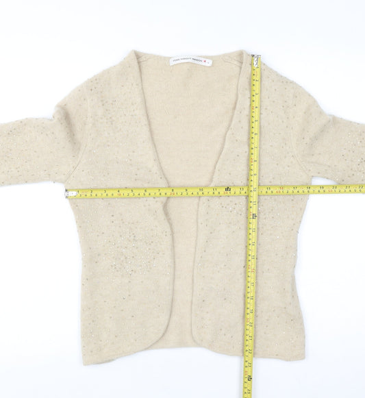 Womens UK Size S Fenn Wright Manson Beige Cardigan Jumper
