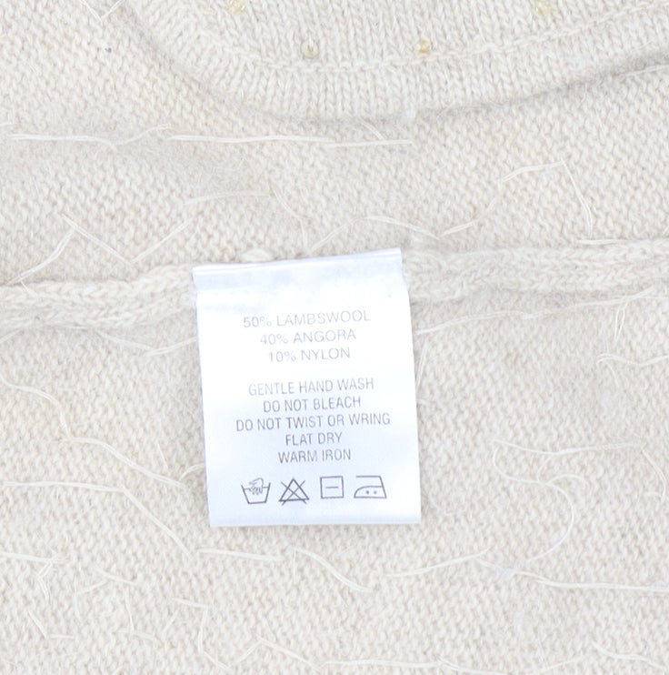 Womens UK Size S Fenn Wright Manson Beige Cardigan Jumper