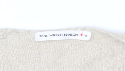 Womens UK Size S Fenn Wright Manson Beige Cardigan Jumper