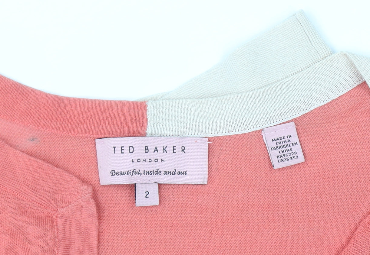Womens UK Size 10 Ted Baker Multicoloured Cardigan Jumper