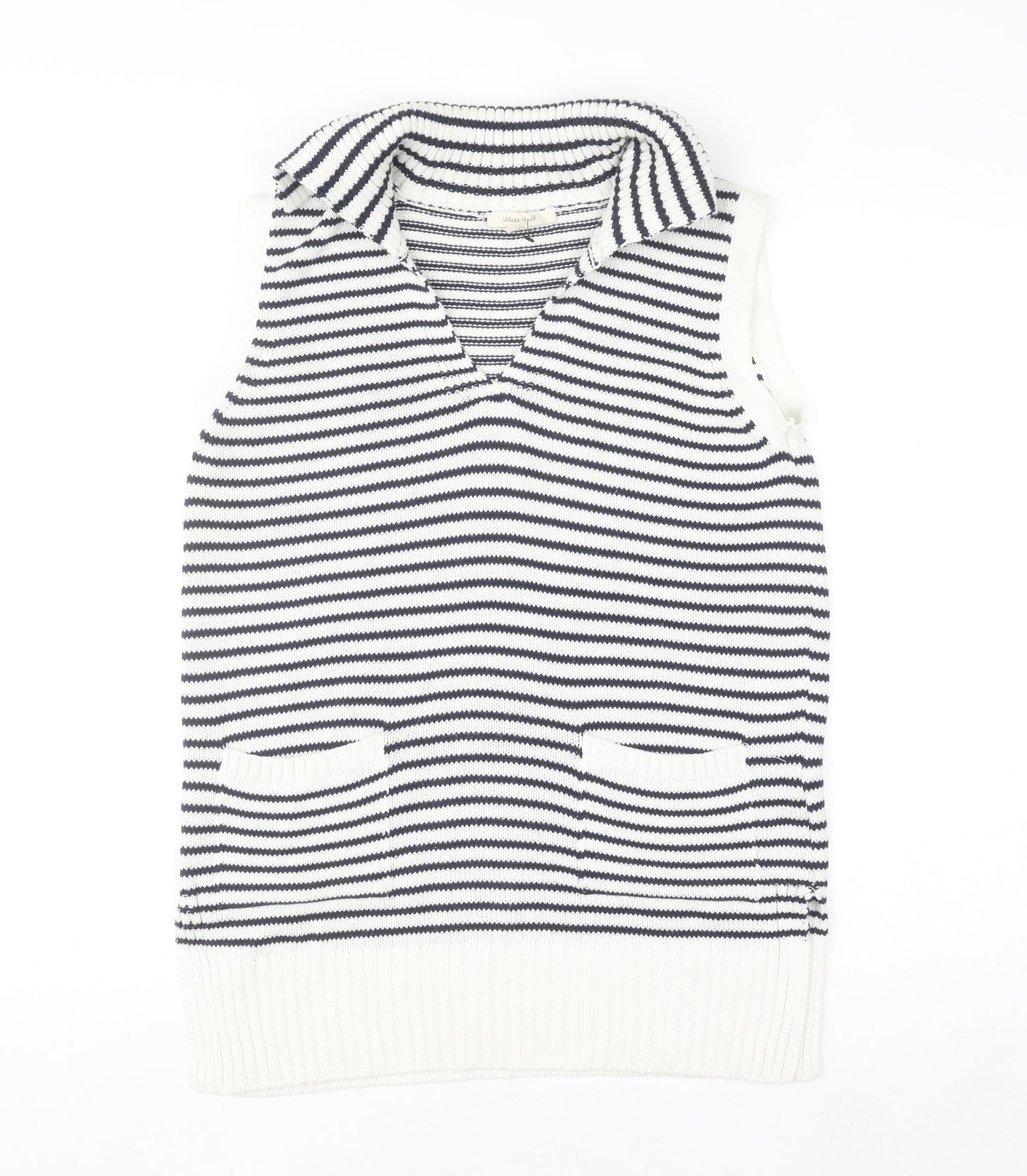 Womens UK Size 8 White Stuff Blue Vest Jumper