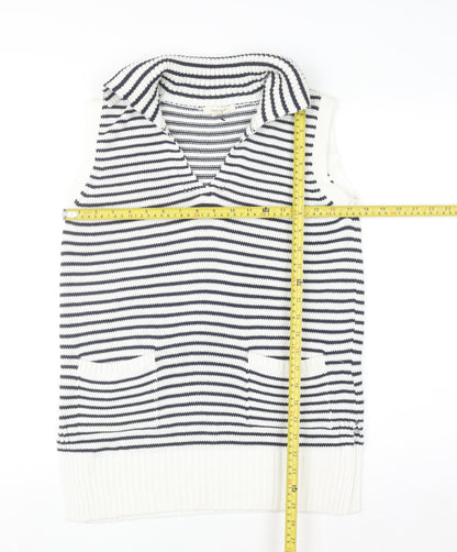 Womens UK Size 8 White Stuff Blue Vest Jumper