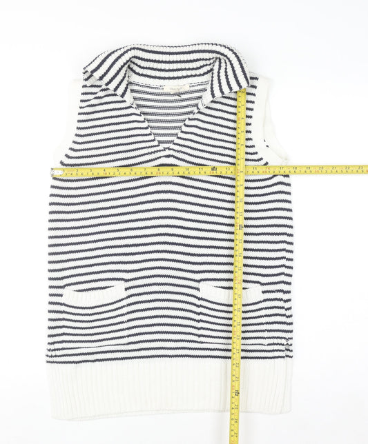 Womens UK Size 8 White Stuff Blue Vest Jumper