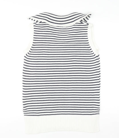 Womens UK Size 8 White Stuff Blue Vest Jumper