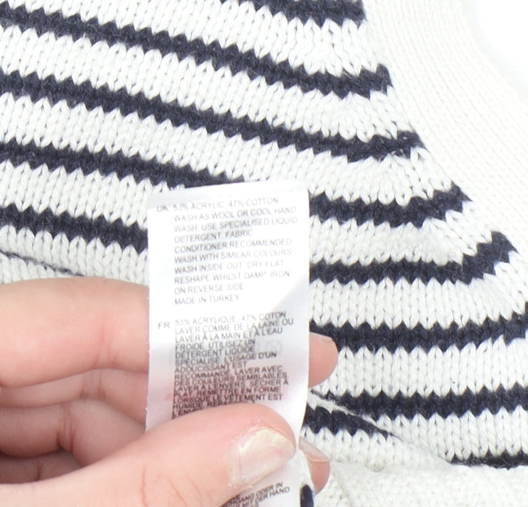 Womens UK Size 8 White Stuff Blue Vest Jumper