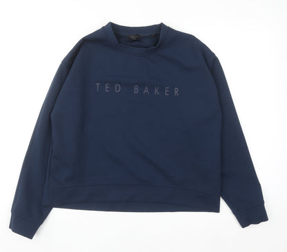 Mens UK Size M Ted Baker Blue Pullover Sweatshirt
