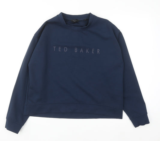 Mens UK Size M Ted Baker Blue Pullover Sweatshirt