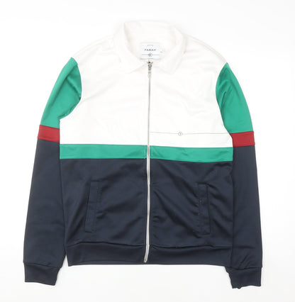 Mens UK Size M Farah Multicoloured Full Zip Sweatshirt